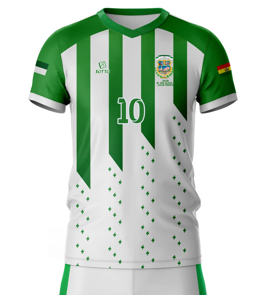 Camiseta deportiva blanca con vivos verdes